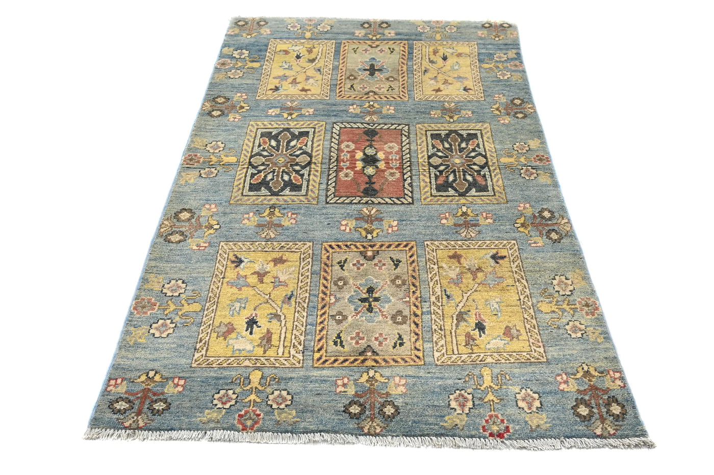 Khorjin Afghan Rug – Pebble Frame