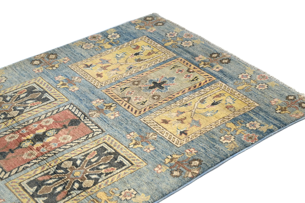 Khorjin Afghan Rug – Pebble Frame