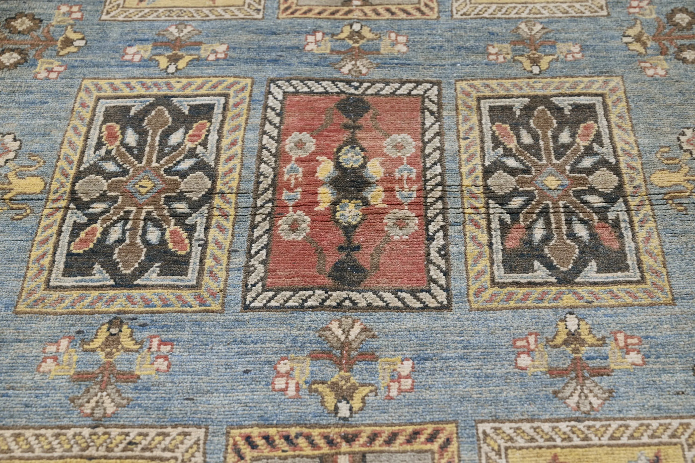 Khorjin Afghan Rug – Pebble Frame