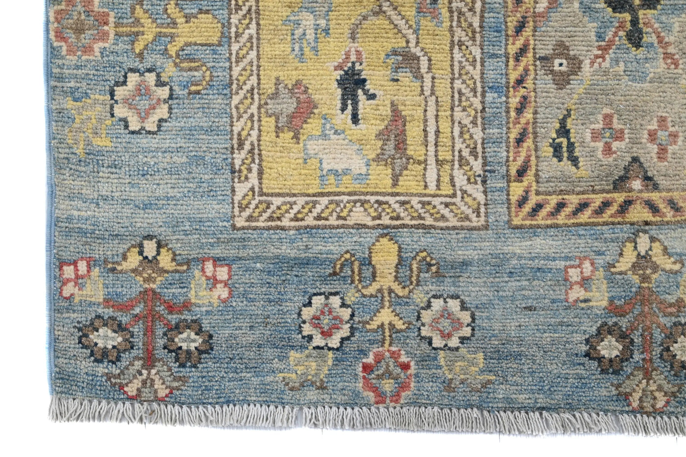 Khorjin Afghan Rug – Pebble Frame