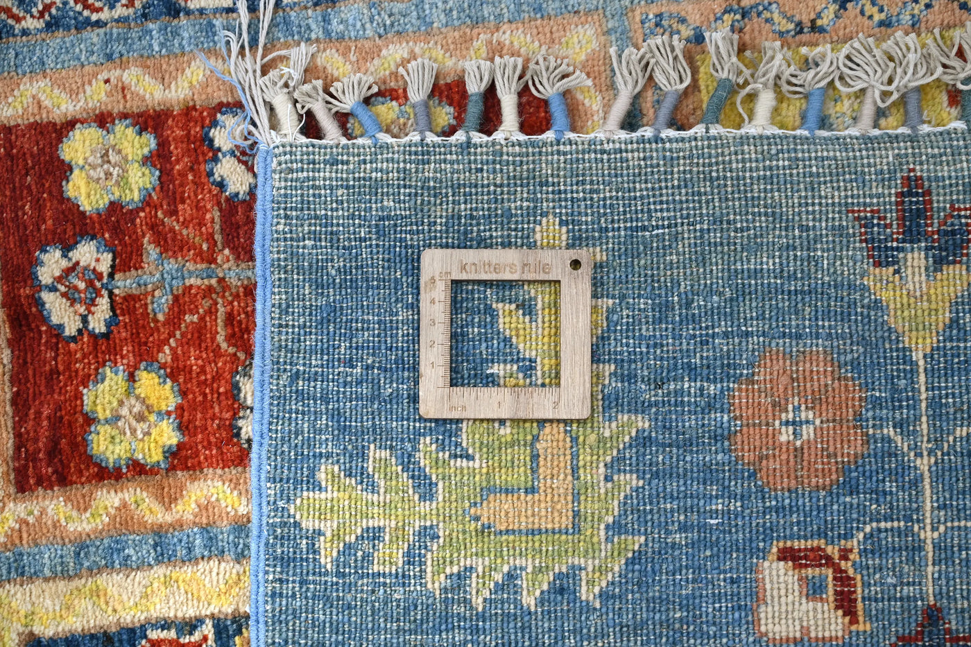 Khorjin Afghan Rug – Cerulean Mosaic