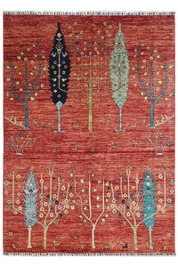 Khorjin Afghan Rug – Crimson Canopy