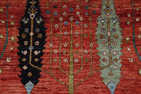 Khorjin Afghan Rug – Crimson Canopy