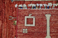 Khorjin Afghan Rug – Crimson Canopy