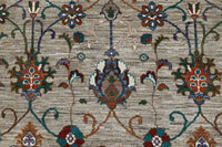 Khorjin Afghan Rug – Pewter Palmettes