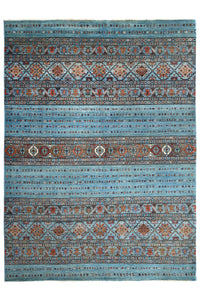 Khorjin Afghan Rug – Cerulean Strata
