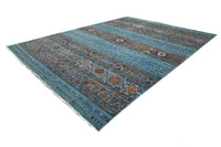Khorjin Afghan Rug – Cerulean Strata
