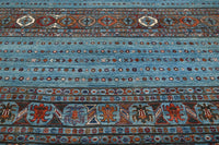 Khorjin Afghan Rug – Cerulean Strata