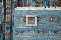 Khorjin Afghan Rug – Cerulean Strata