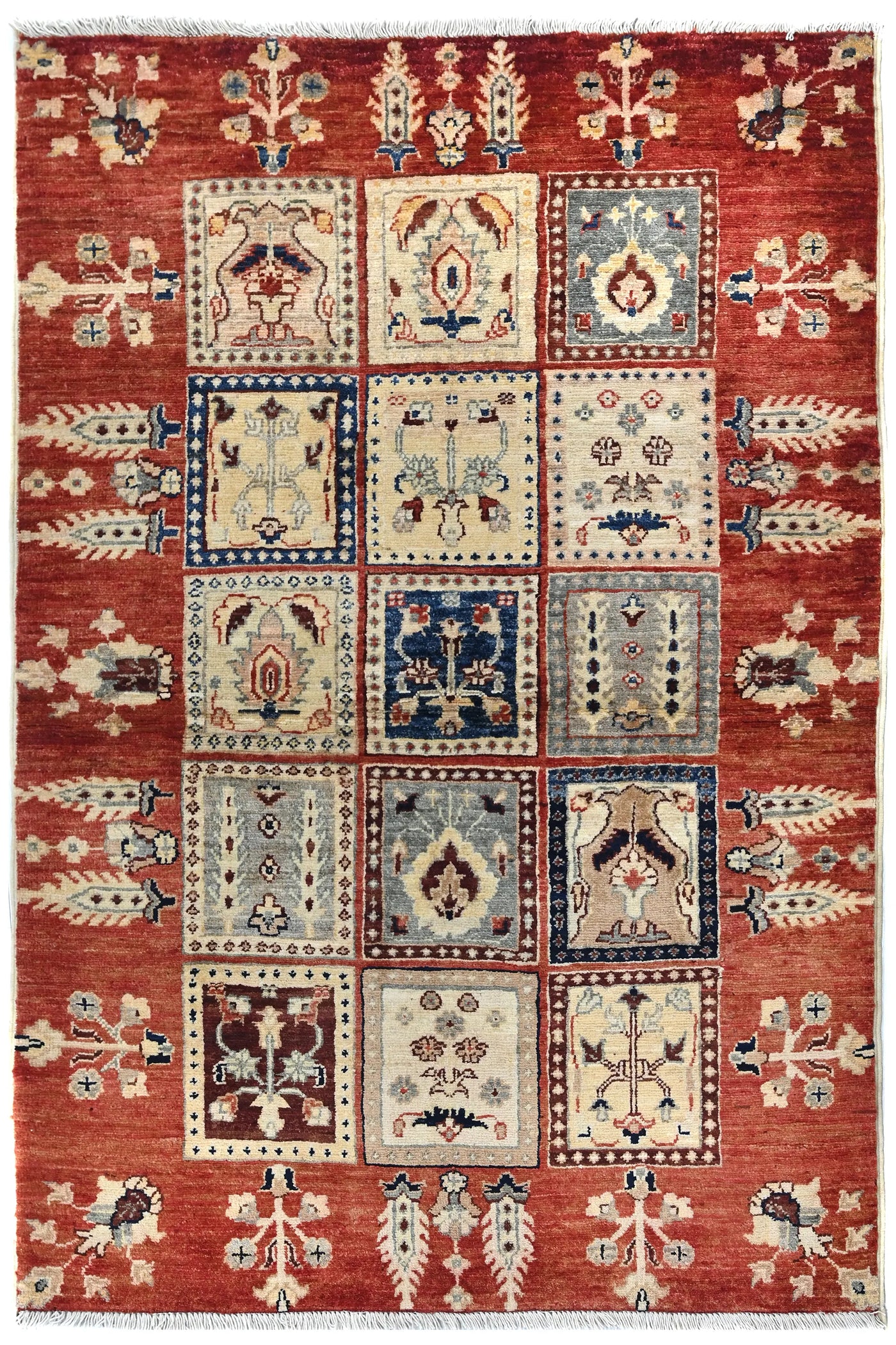 Khorjin Afghan Rug – Ember Mosaic