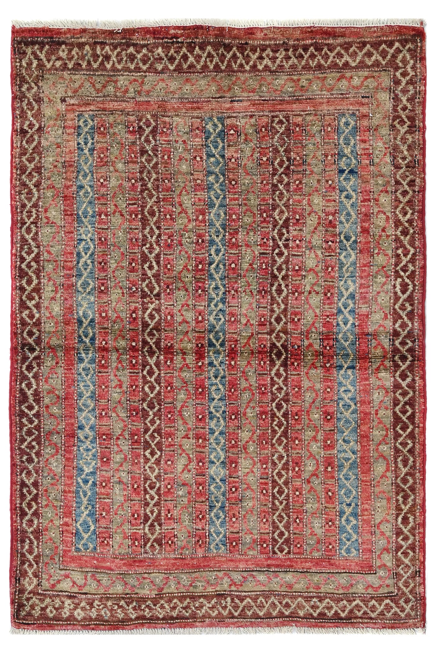Khorjin Afghan Rug – Crimson Keepsake