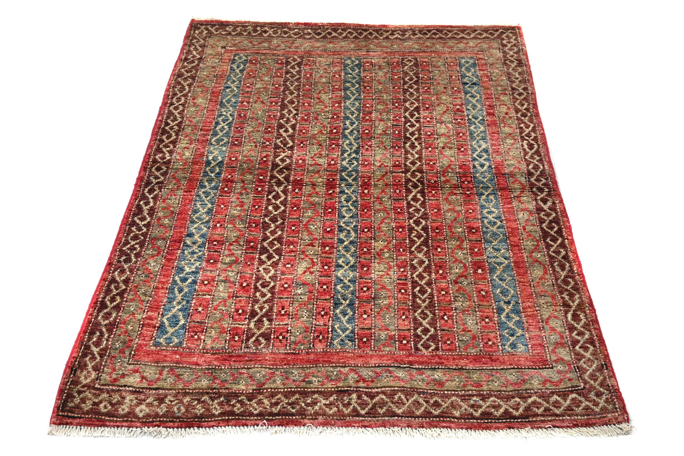 Khorjin Afghan Rug – Crimson Keepsake