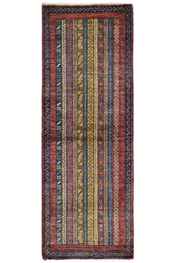 Khorjin Afghan Rug – Cerulean Patchwork