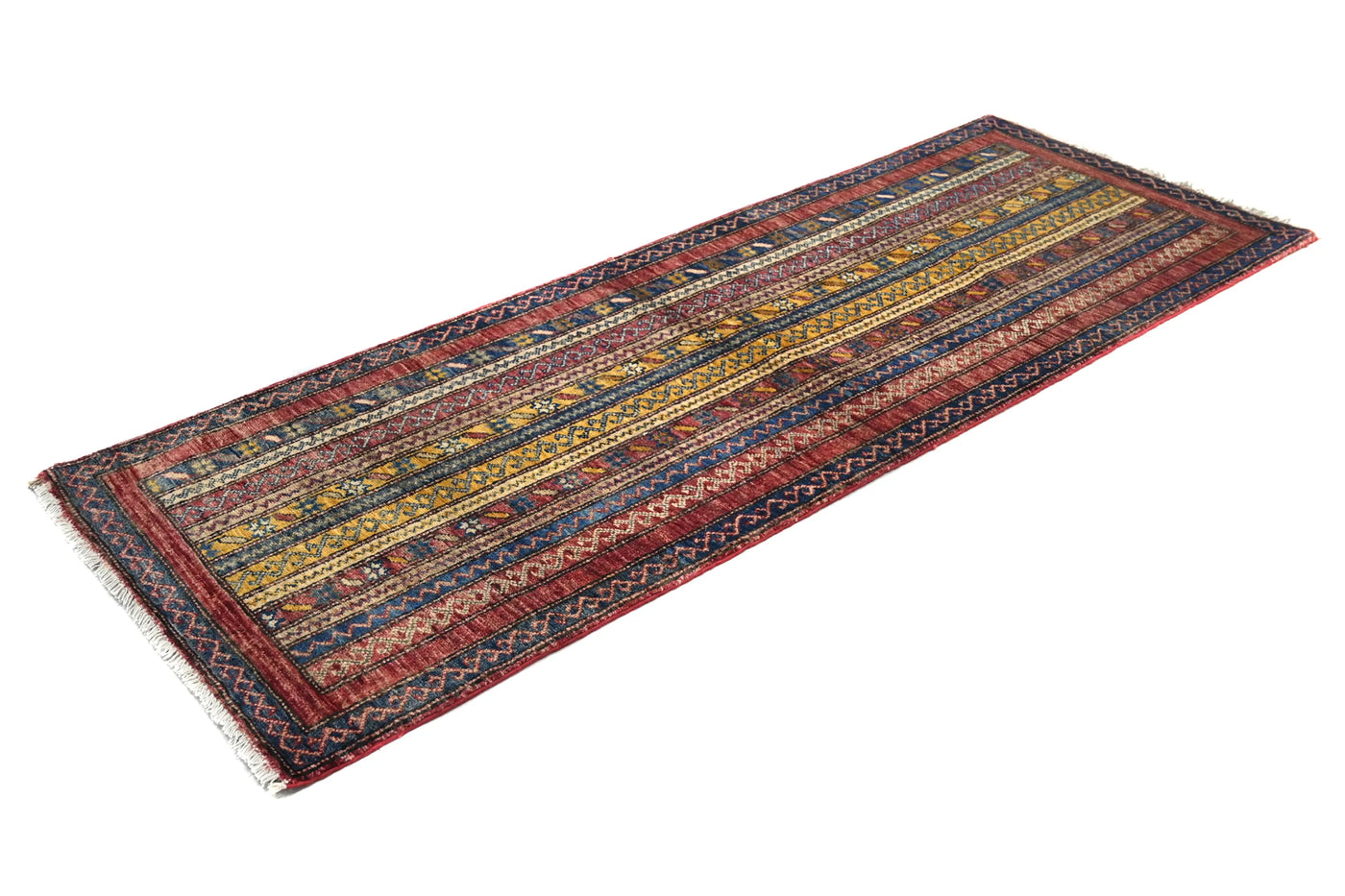 Khorjin Afghan Rug – Cerulean Patchwork