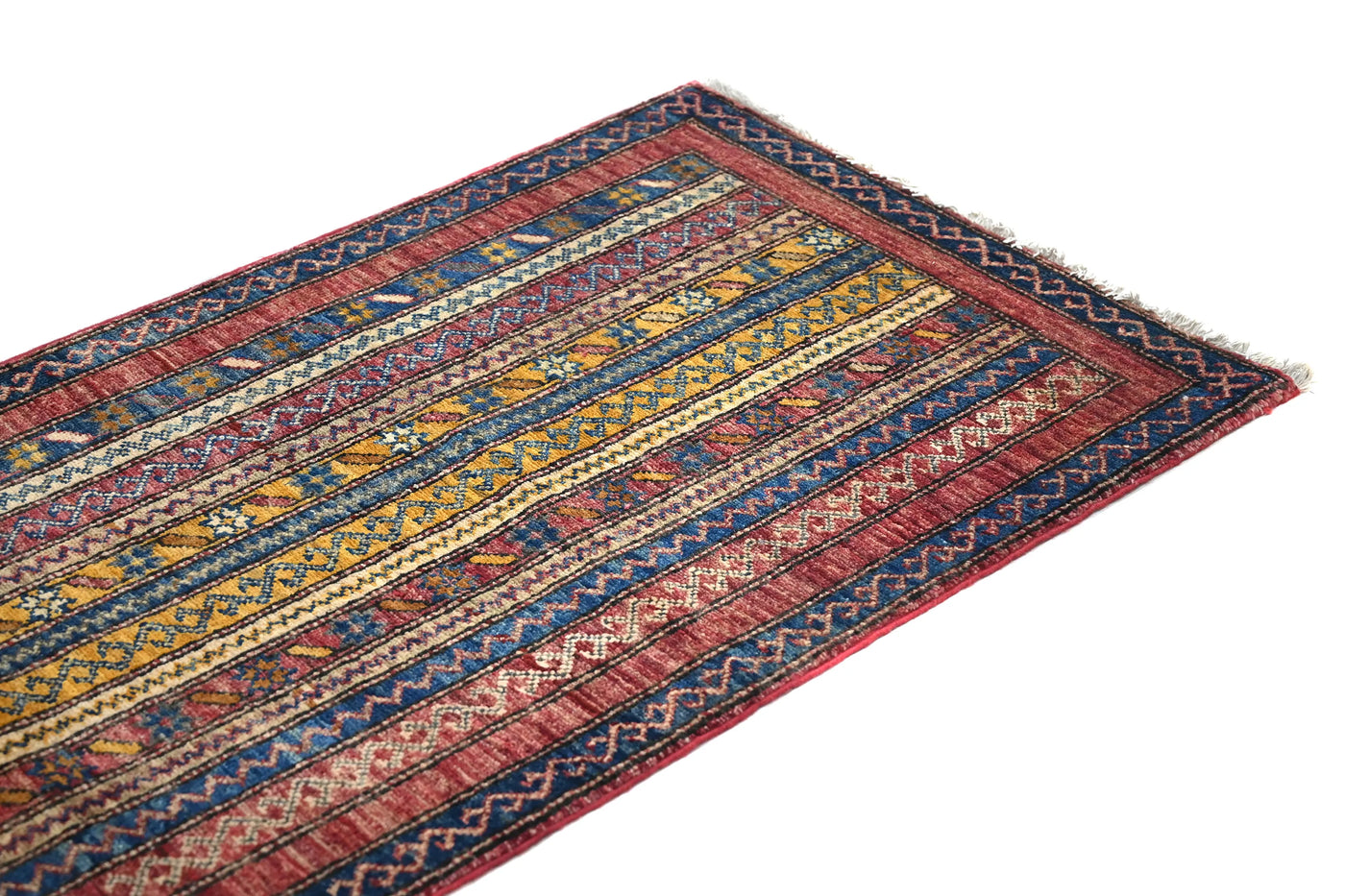 Khorjin Afghan Rug – Cerulean Patchwork