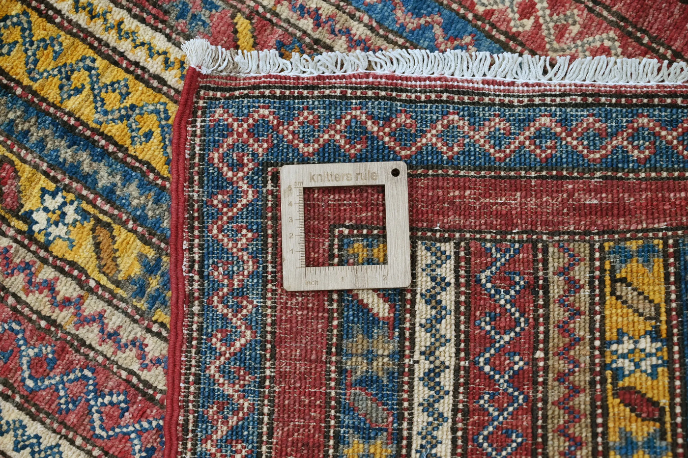 Khorjin Afghan Rug – Cerulean Patchwork