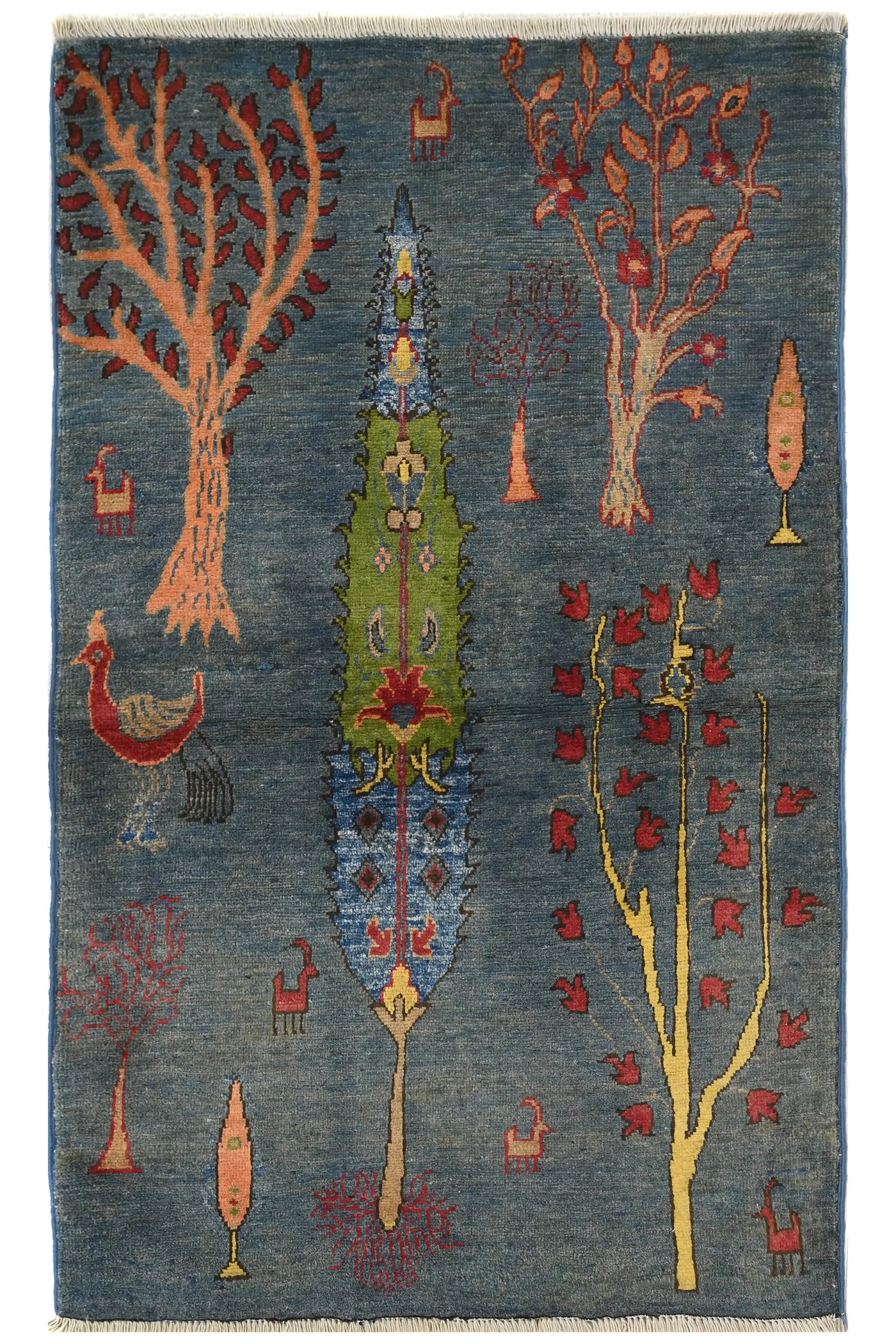Khorjin Afghan Rug – Teal Story