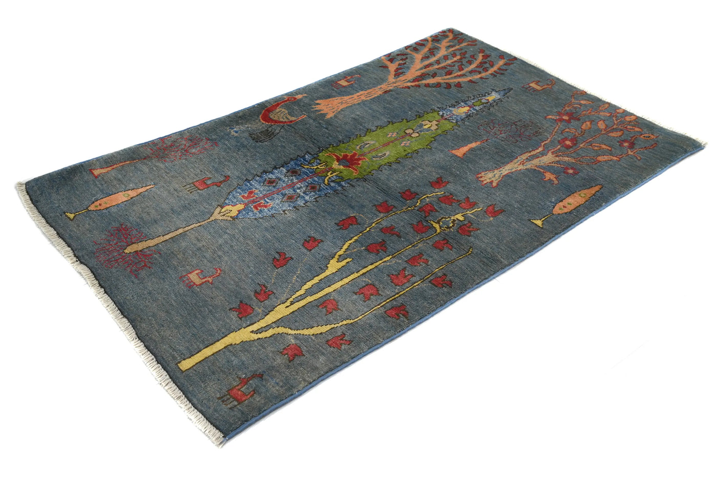 Khorjin Afghan Rug – Teal Story