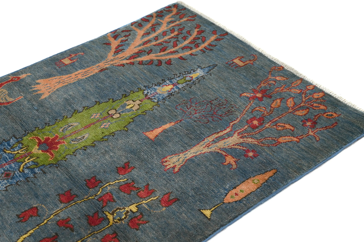 Khorjin Afghan Rug – Teal Story
