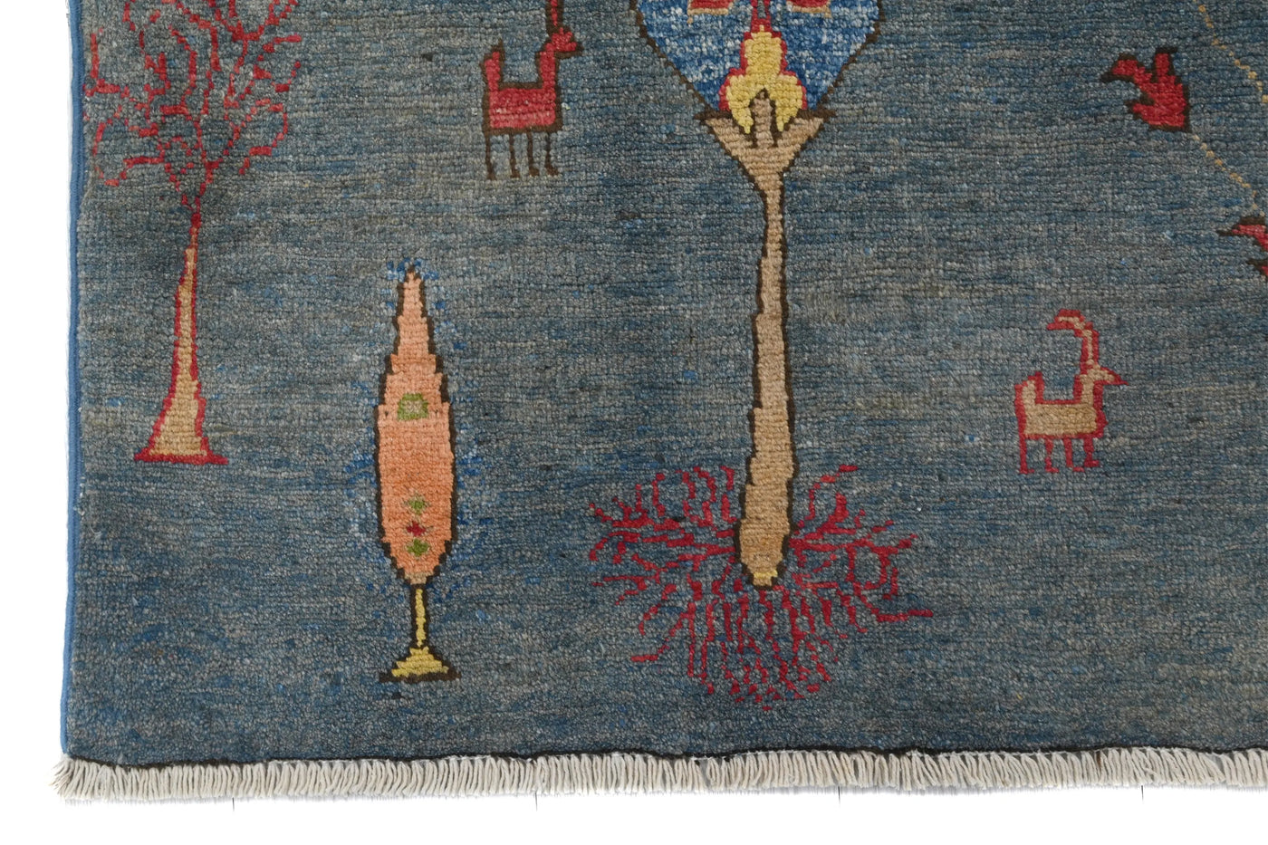 Khorjin Afghan Rug – Teal Story