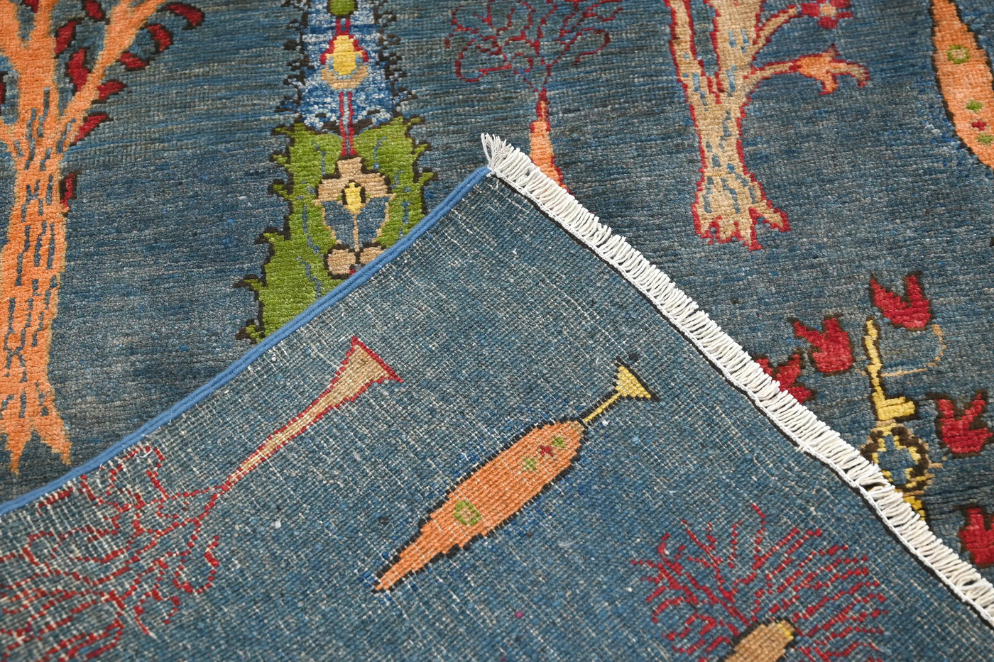 Khorjin Afghan Rug – Teal Story