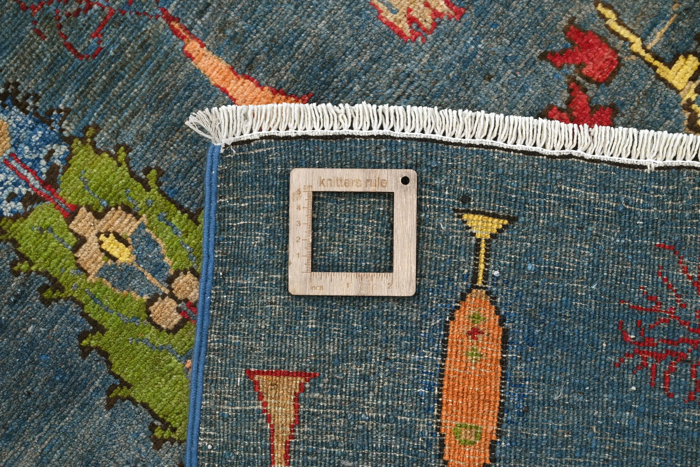 Khorjin Afghan Rug – Teal Story