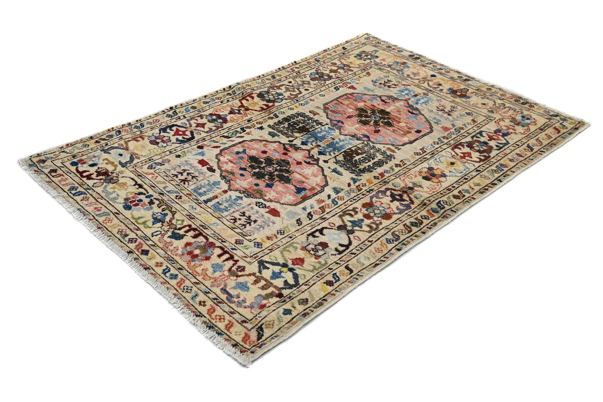 Khorjin Afghan Rug – Ember Frame