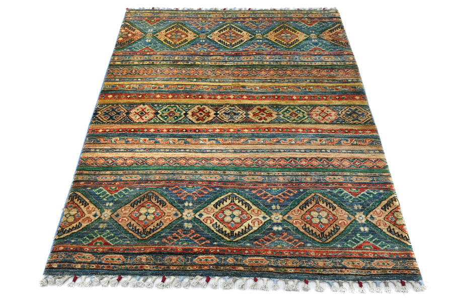 Khorjin Afghan Rug – Azure Terraces