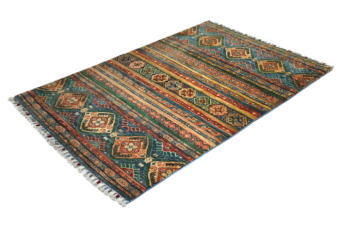 Khorjin Afghan Rug – Teal Caravan