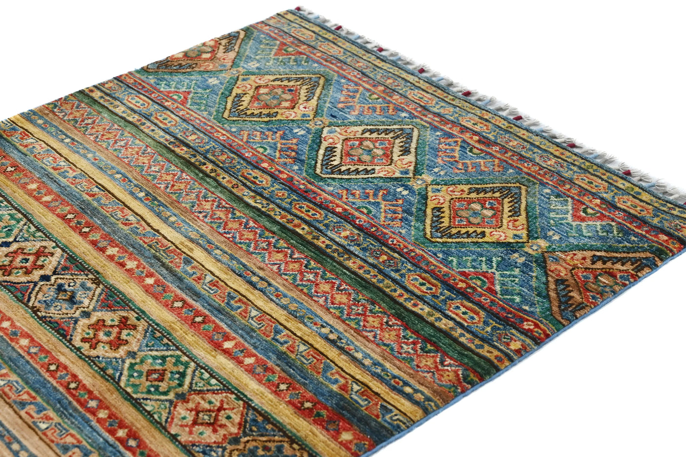 Khorjin Afghan Rug – Teal Caravan