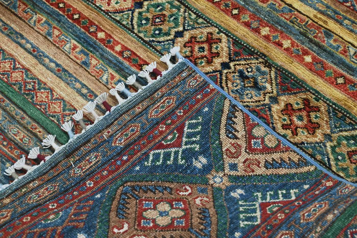 Khorjin Afghan Rug – Teal Caravan