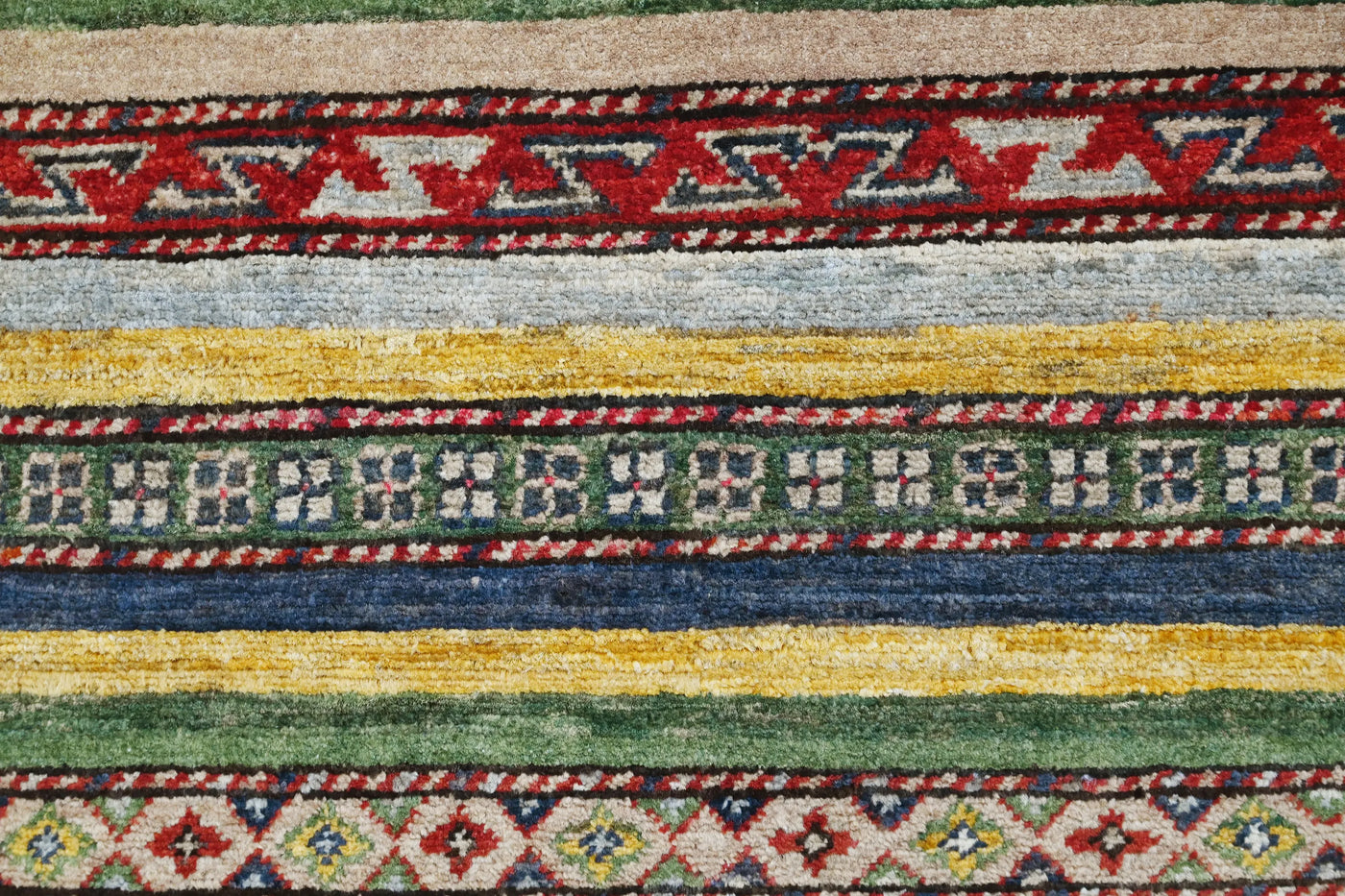 Khorjin Afghan Rug – Rosewood Grid