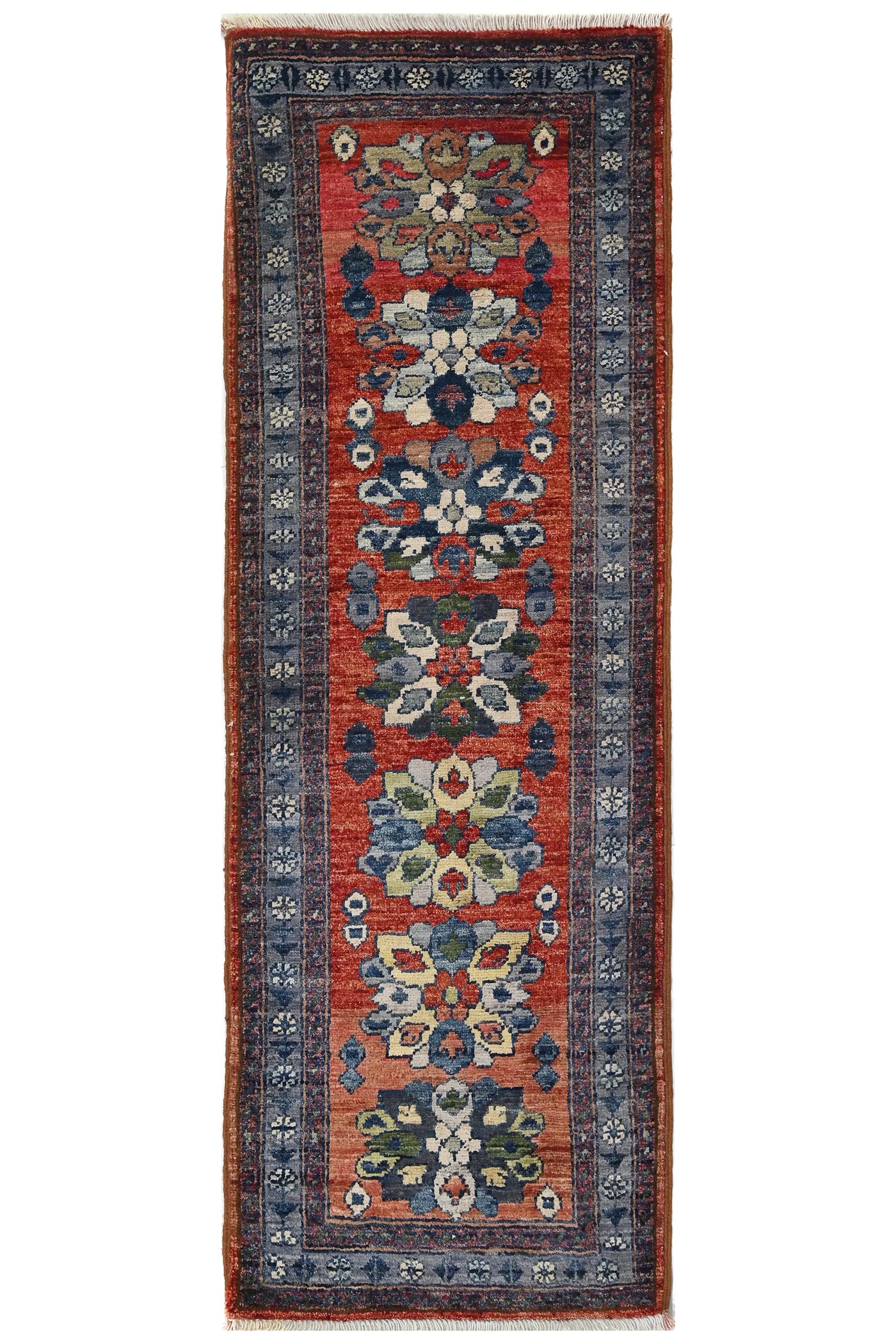 Khorjin Afghan Rug – Cerulean Panel