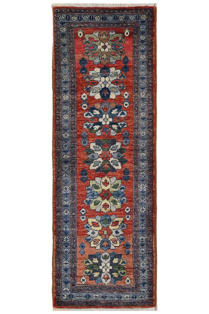 Khorjin Afghan Rug – Cerulean Panel