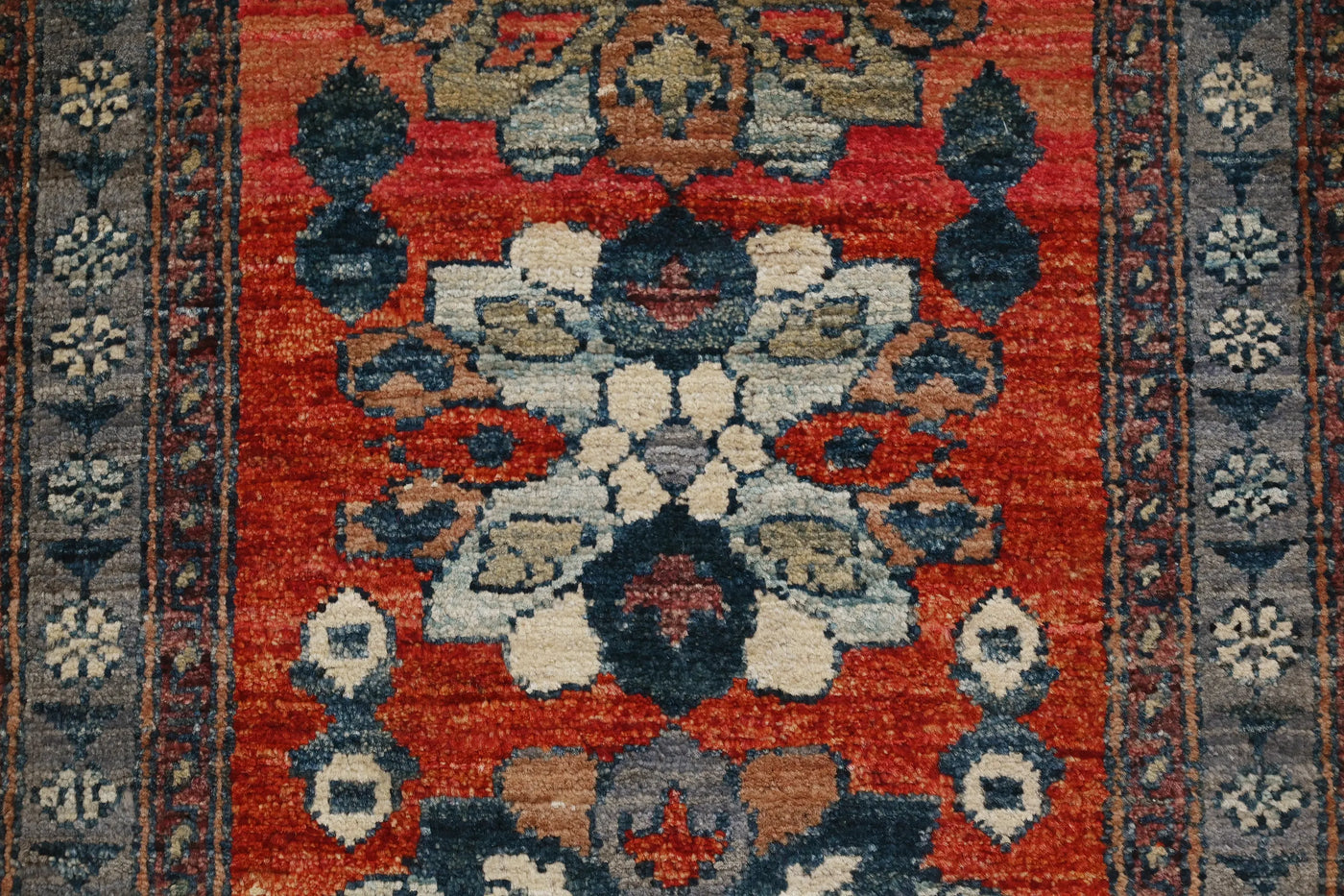 Khorjin Afghan Rug – Cerulean Panel