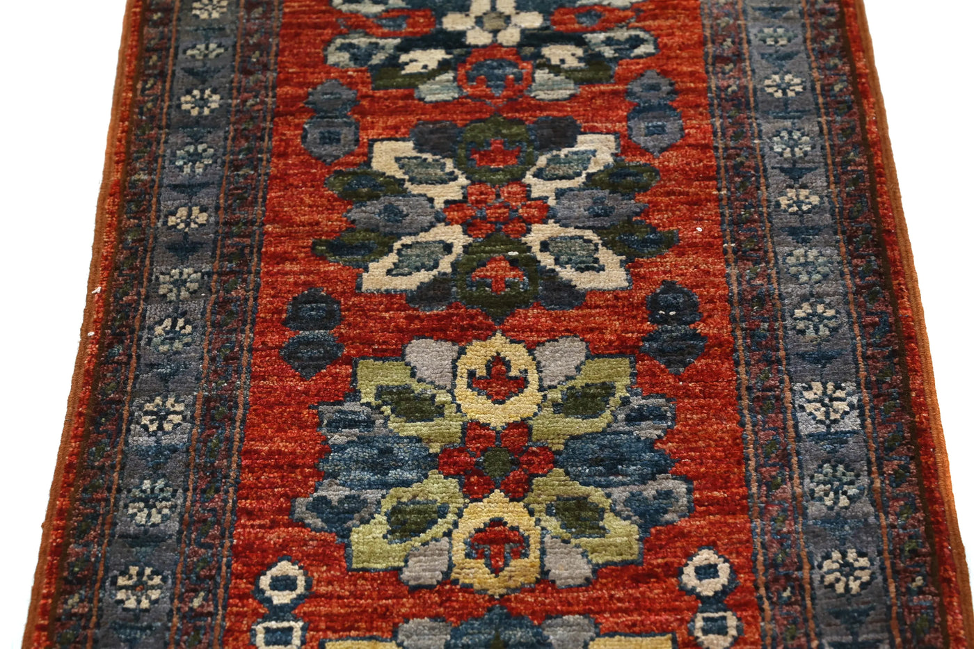 Khorjin Afghan Rug – Cerulean Panel