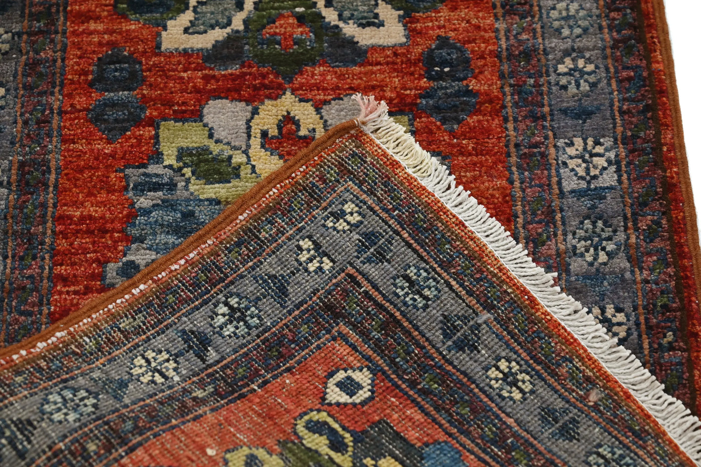 Khorjin Afghan Rug – Cerulean Panel