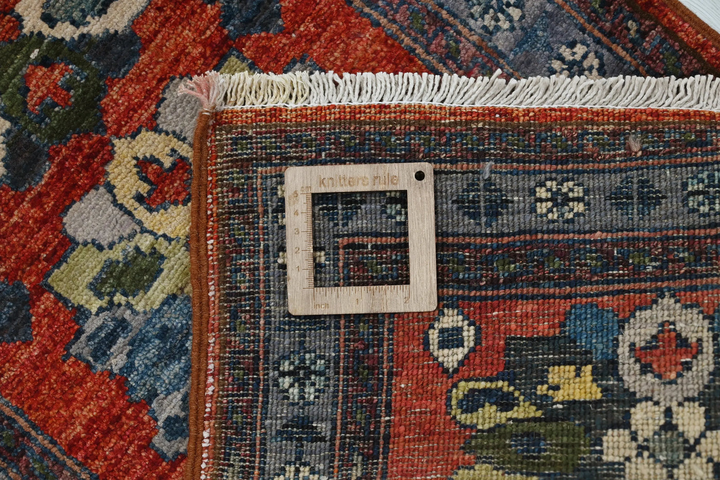Khorjin Afghan Rug – Cerulean Panel