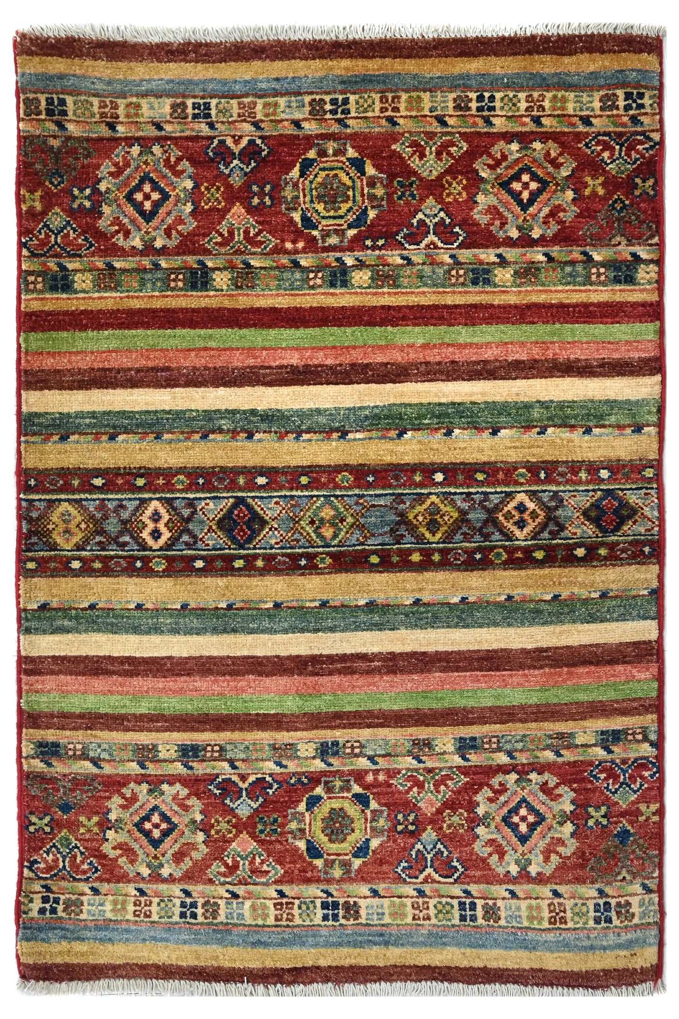 Khorjin Afghan Rug – Sky Grid
