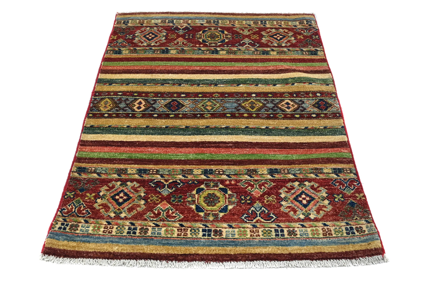 Khorjin Afghan Rug – Sky Grid