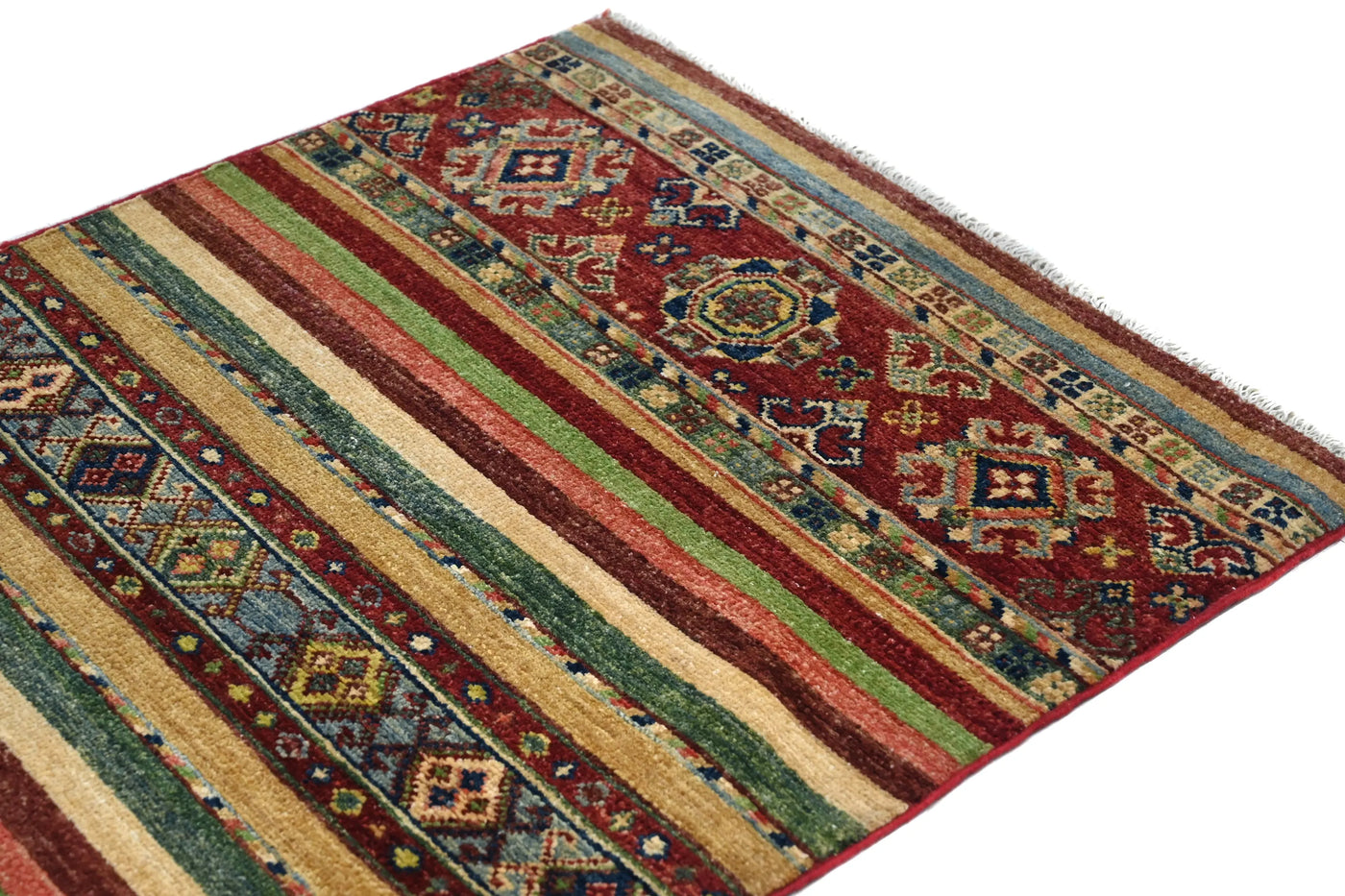 Khorjin Afghan Rug – Sky Grid