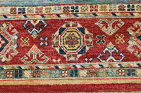 Khorjin Afghan Rug – Crimson Crests