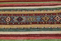 Khorjin Afghan Rug – Crimson Crests
