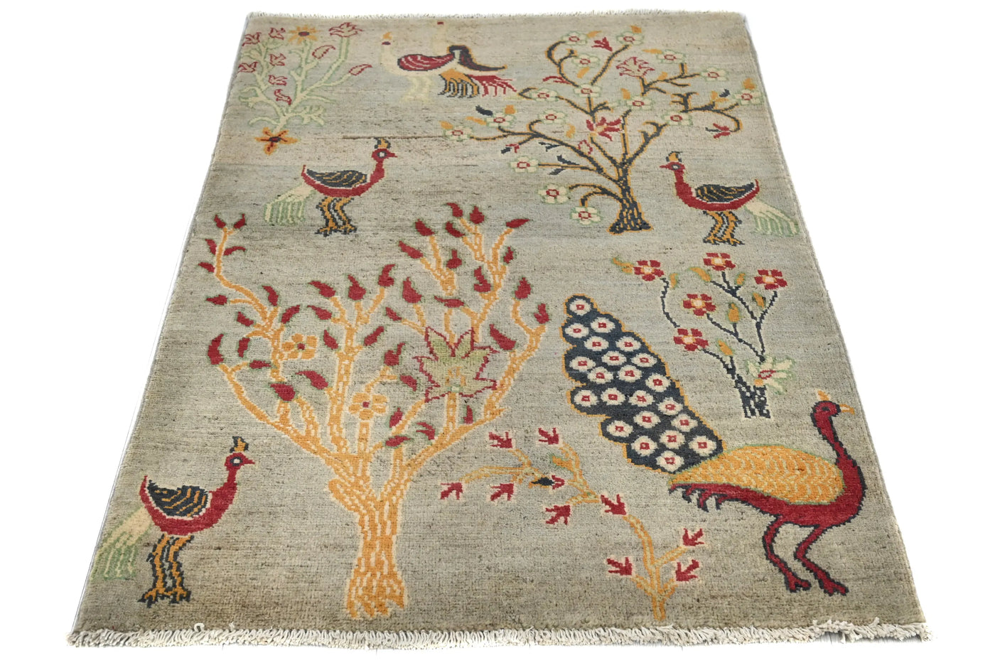 Khorjin Afghan Rug – Navy Frame