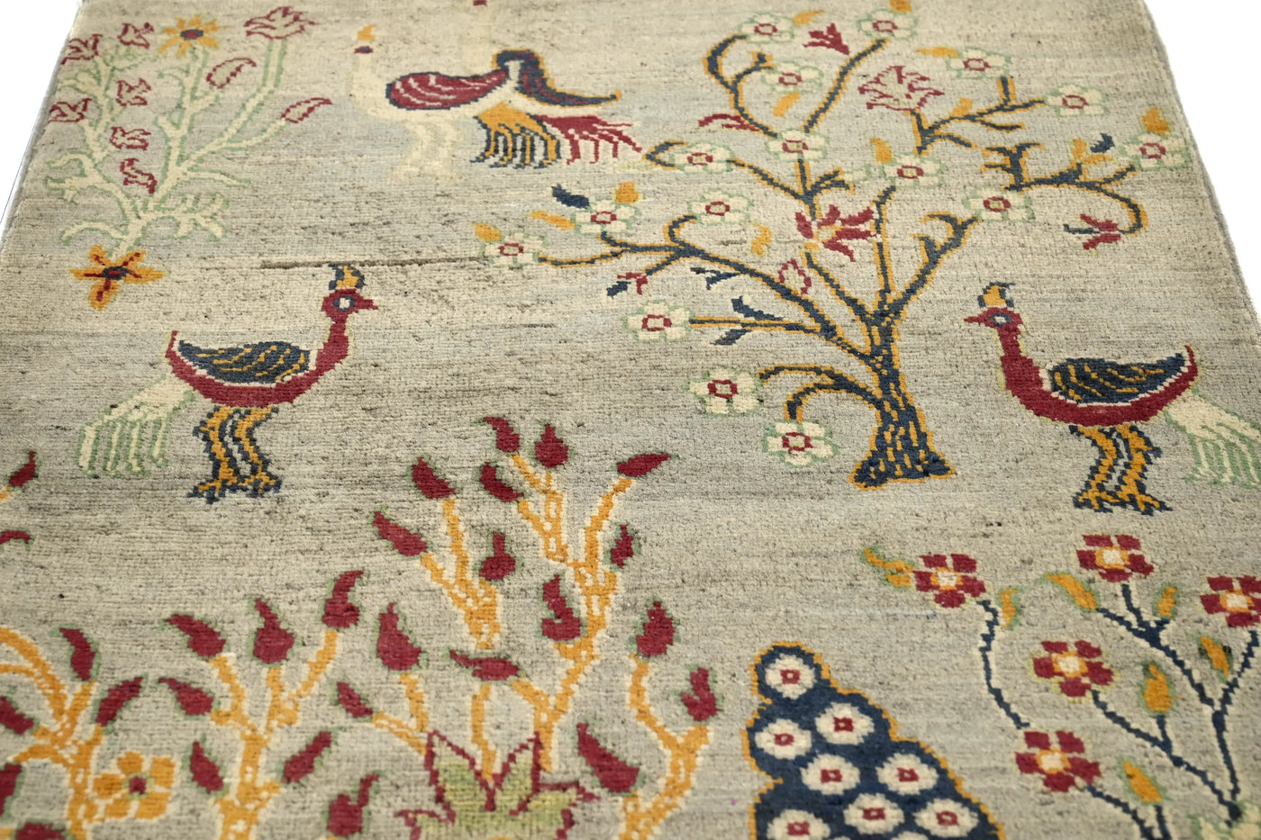 Khorjin Afghan Rug – Navy Frame