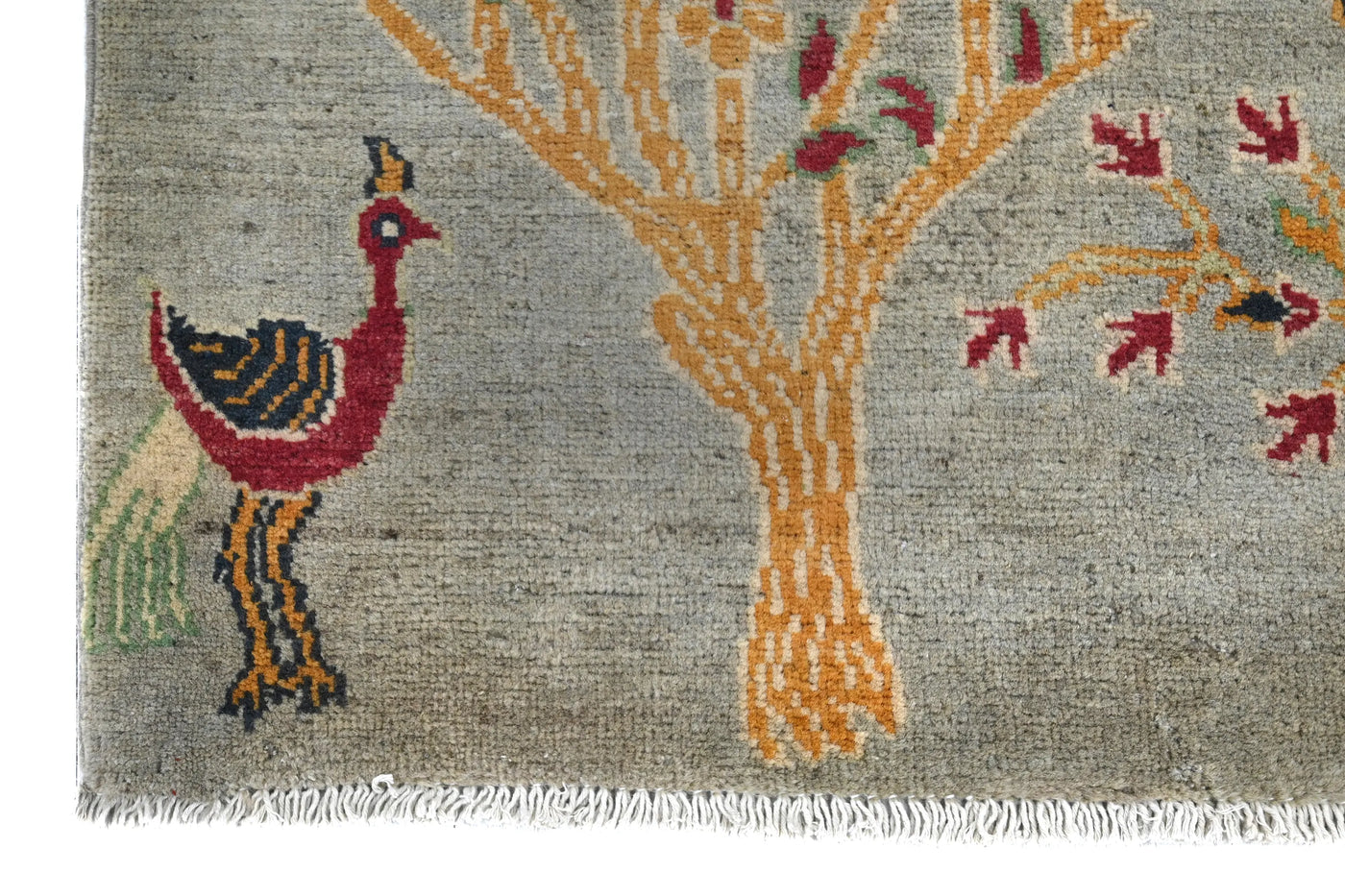 Khorjin Afghan Rug – Navy Frame