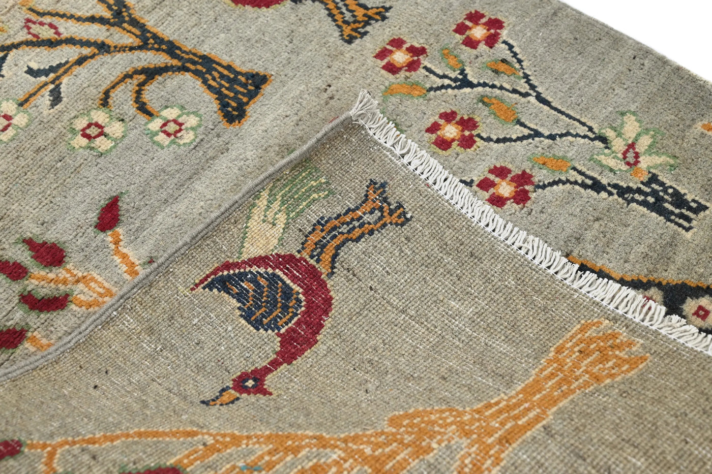 Khorjin Afghan Rug – Navy Frame
