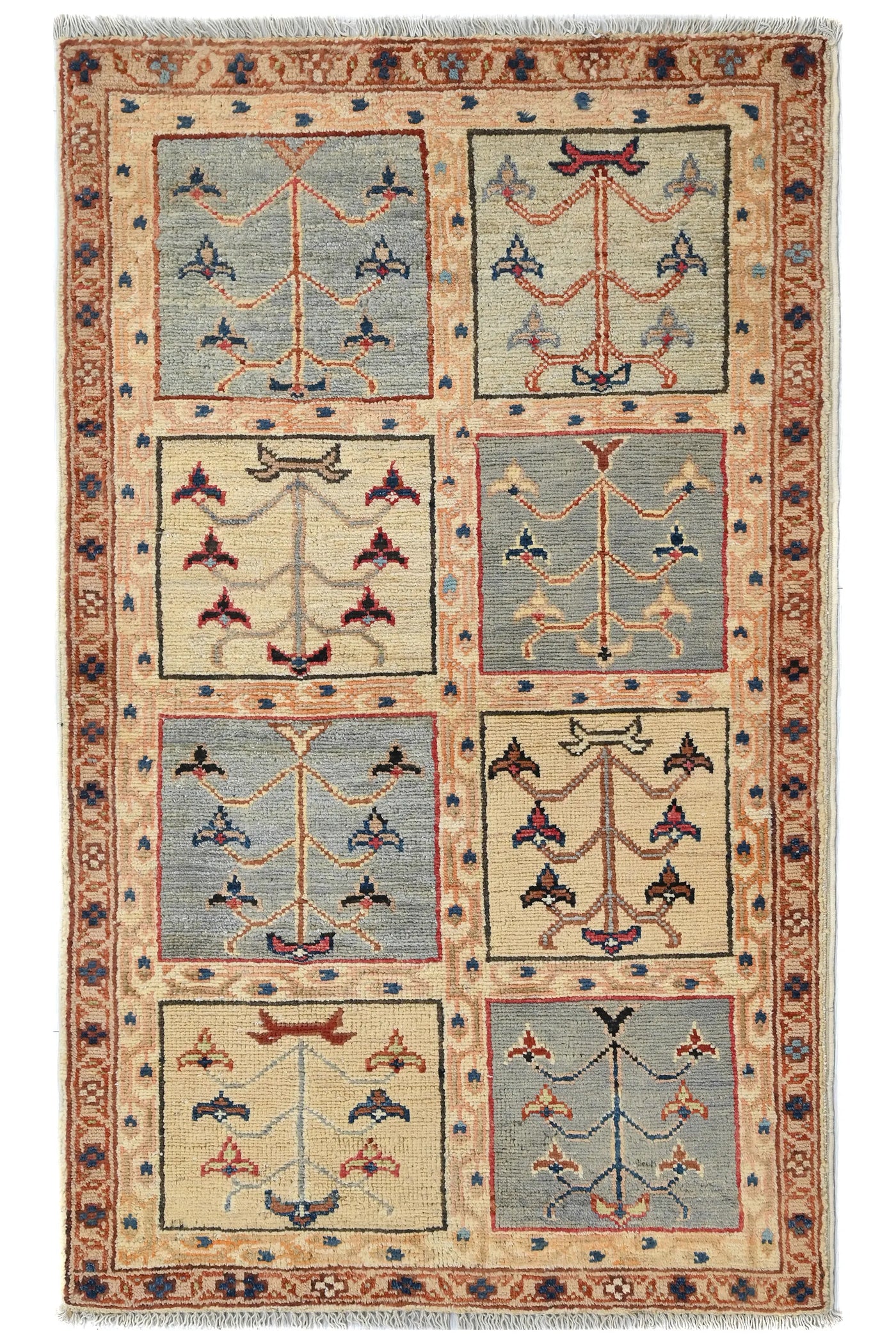 Khorjin Afghan Rug – Claret Patchwork