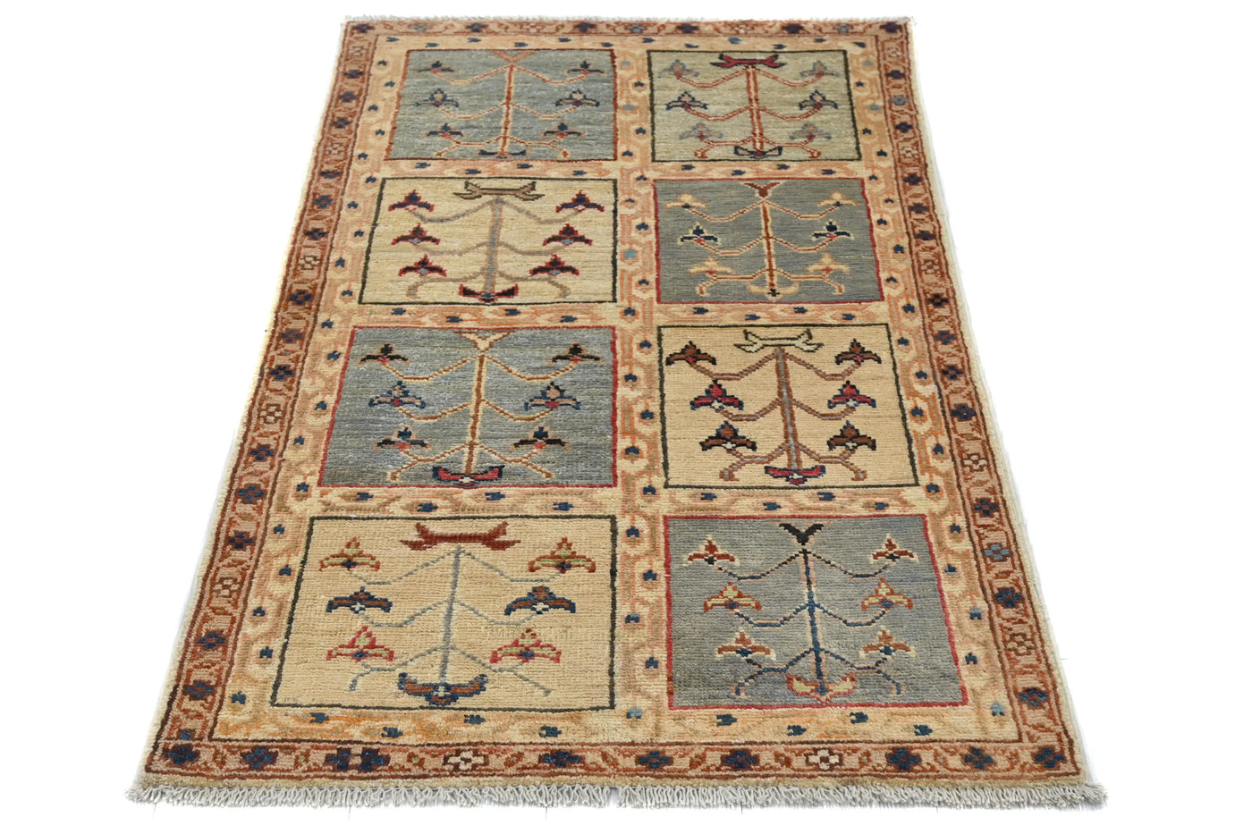 Khorjin Afghan Rug – Claret Patchwork