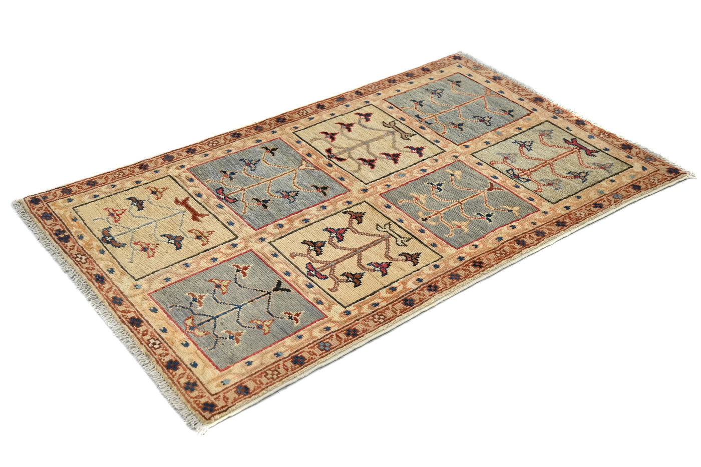 Khorjin Afghan Rug – Claret Patchwork